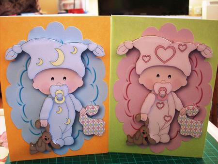 Sweet Baby Blue, Sweet Baby Pink Toppers by Susie Woodward