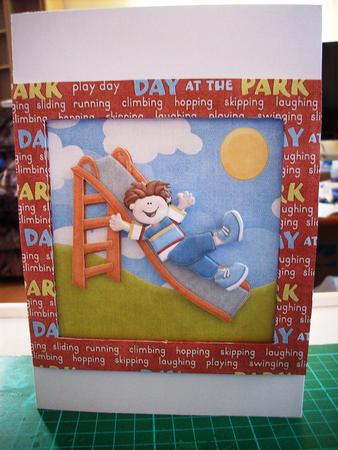 Have a Fun Day! Shaker/picture Frame Card by Susie Woodward