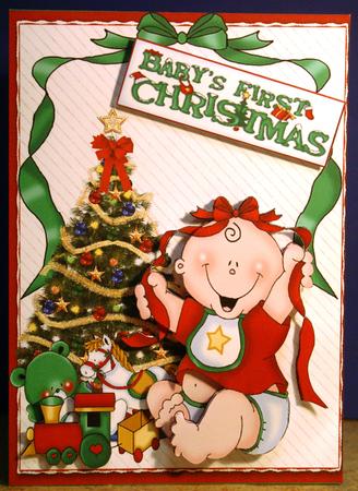 Baby's 1st Christmas Decoupage by Susie Woodward