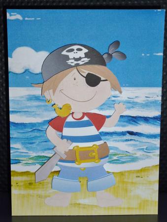 Mini Dude Pirate Decoupage Sheet by Susie Woodward