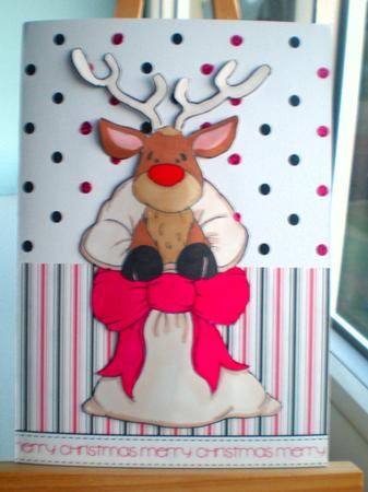 Sack'o Reindeer Doodles Digital Stamp by Suzanne Burrows