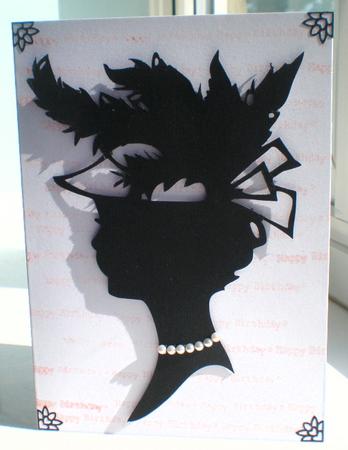 Lady In Hat Silhouette Topper - 07 by Suzanne Burrows