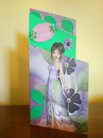 Elf Princess in Lilac Cascade Card by Suzanne Burrows