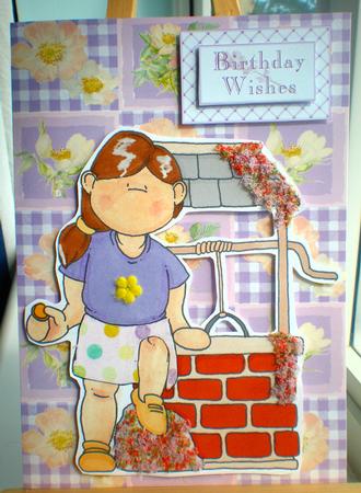 Wishing Well Doodles Digital Stamp by Suzanne Burrows