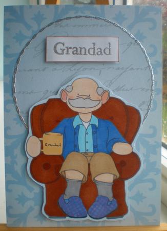 Seated Grandpa Doodles Digital Stamp Featured Gallery Photo