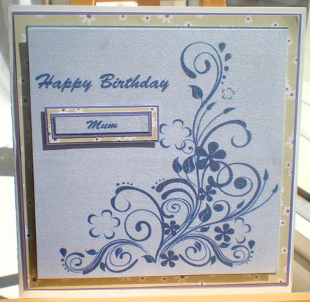 Birthday Floral Swirls by Suzanne Burrows