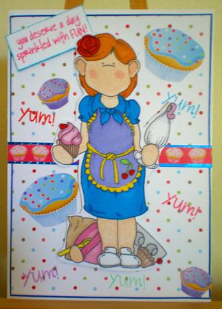 Cupcake Doodles Digital Stamp by Suzanne Burrows