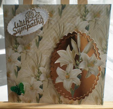White Lily Backing by Suzanne Burrows