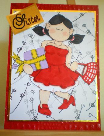 Birthday Girl Doodles Digital Stamp by Suzanne Burrows
