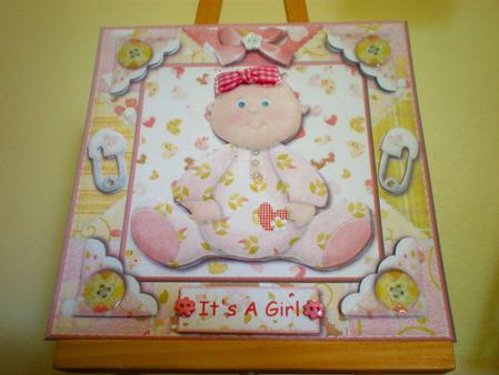 Baby Girl 8x8 Topper - Baby by Suzanne Burrows