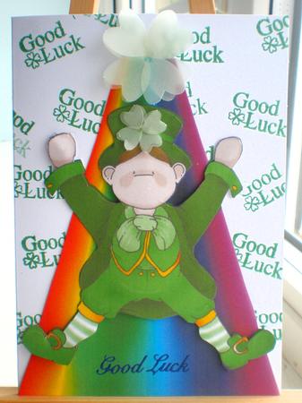 Rainbow Leprechaun Doodles Large Image by Suzanne Burrows