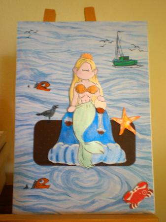 Mermaid Pearl Doodles Digital Stamp by Suzanne Burrows