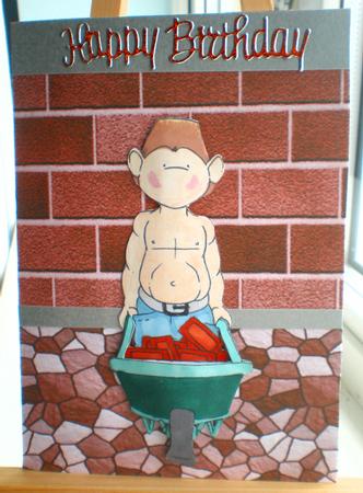 Builder with Barrow Doodles Digital Stamp by Suzanne Burrows