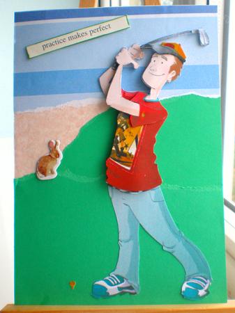 Golfer Dude Ii Decoupage Sheet. by Suzanne Burrows