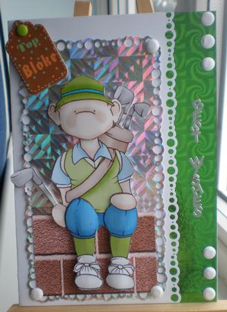 Sitting Sporty Doodles (golfer) Large Image by Suzanne Burrows