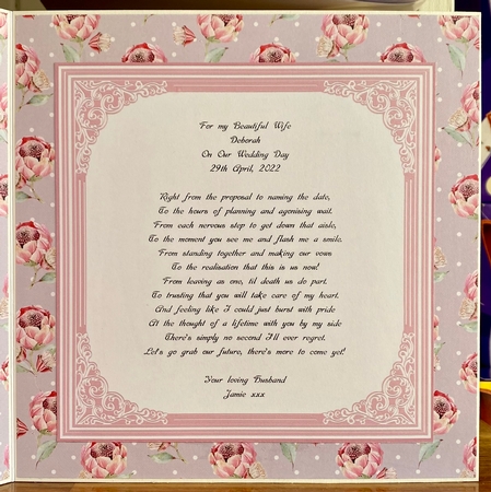 WEDDING TO HAVE & TO HOLD PINK 7.5 Decoupage Card & Insert by Suzanne Kavanagh