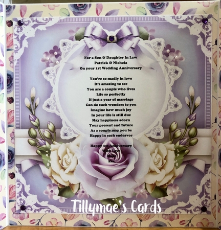 Violet Couple Love Card Mini Kit by Suzanne Kavanagh