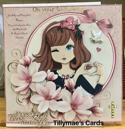 Birthday Love Heart Girl Brown Hair Mini Kit by Suzanne Kavanagh