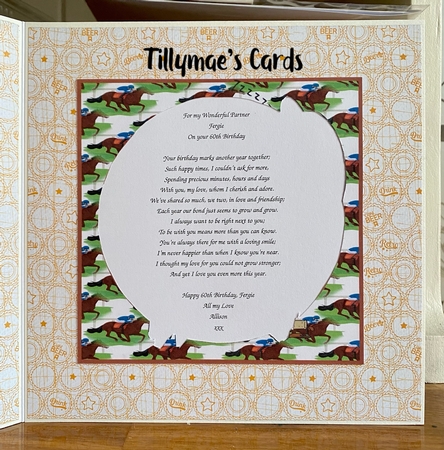 In your dreams Horse racing blank insert by Suzanne Kavanagh