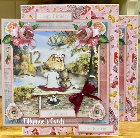 Best Friends by the River Card Mini Kit & Decoupage by Suzanne Kavanagh