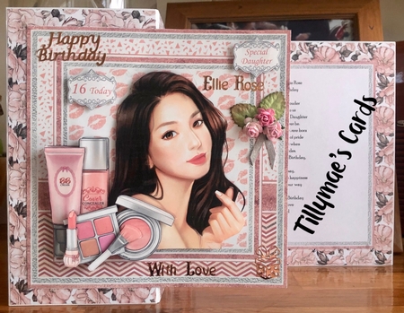 MAKEUP GIRL 7.5 Decoupage & Insert Card Kit by Suzanne Kavanagh