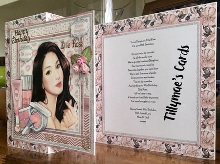 MAKEUP GIRL 7.5 Decoupage & Insert Card Kit by Suzanne Kavanagh