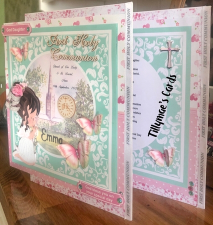 First Holy Communion Girl Card Mini Kit & Decoupage (Brown Hair) by Suzanne Kavanagh
