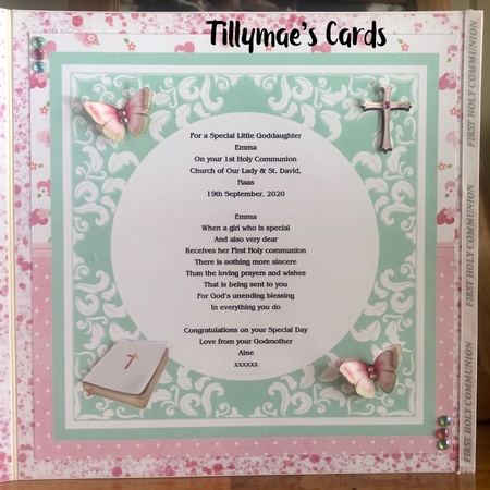 First Holy Communion Girl Card Mini Kit & Decoupage (Brown Hair) by Suzanne Kavanagh