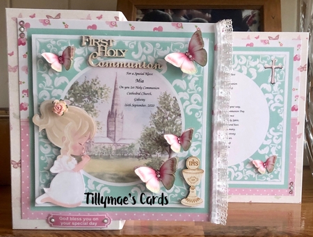 First Holy Communion Girl Card Mini Kit & Decoupage (Blonde Hair) by Suzanne Kavanagh