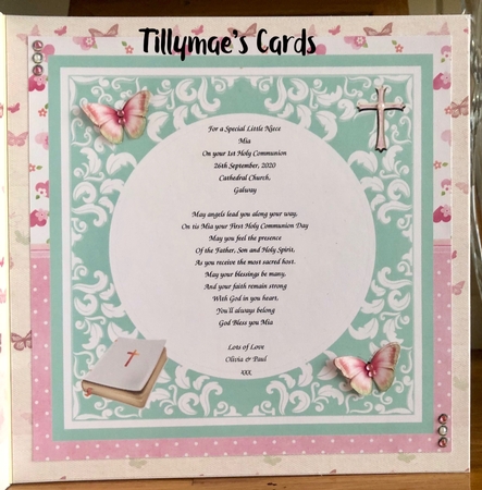 First Holy Communion Girl Card Mini Kit & Decoupage (Blonde Hair) by Suzanne Kavanagh