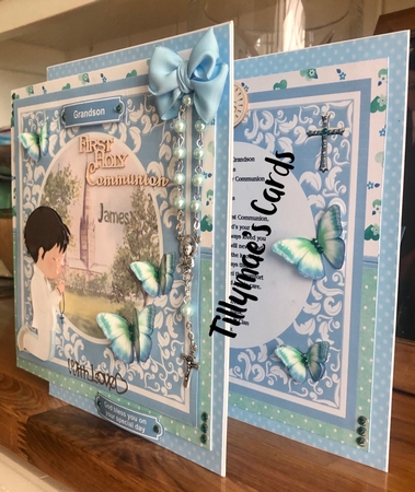 First Holy Communion Boy Card Mini Kit & Decoupage (brown hair) by Suzanne Kavanagh