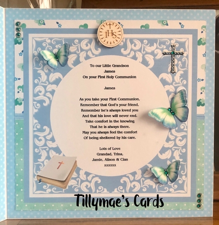 First Holy Communion Boy Card Mini Kit & Decoupage (brown hair) by Suzanne Kavanagh