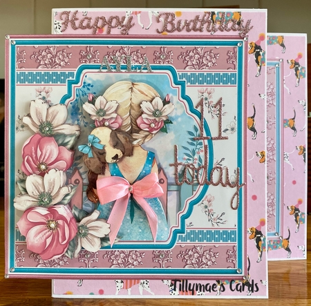PUPPY LOVE 7.5 Decoupage & Insert Card Kit by Suzanne Kavanagh