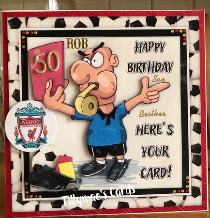 Football Red Card Insert Blank by Suzanne Kavanagh