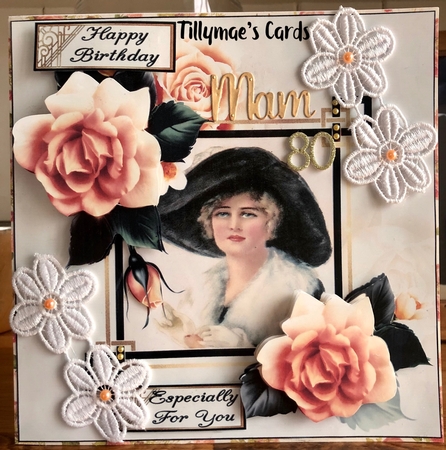 8x8 Art deco elegance with roses 2 mini kit by Suzanne Kavanagh