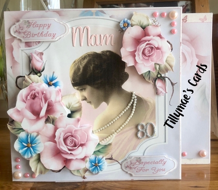 8x8 Cool roses with vintage lady mini kit by Suzanne Kavanagh