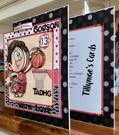 BASKETBALL 7.5 Decoupage & Insert Mini Kit by Suzanne Kavanagh