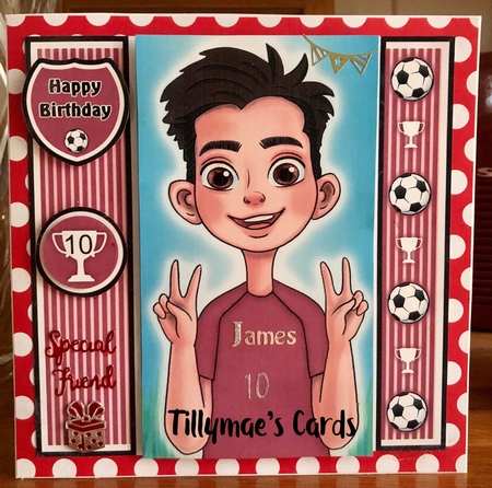 Football Boy Red With Ages 8 to 16 Yrs by Suzanne Kavanagh