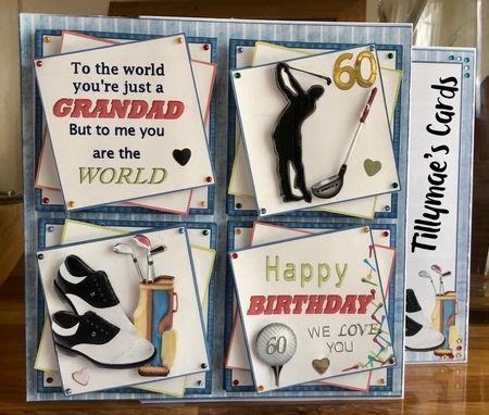8x8 The world to me Grandad golf mini kit by Suzanne Kavanagh