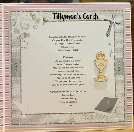 Confirmation / Communion Girl Decoupage Card Mini Kit by Suzanne Kavanagh
