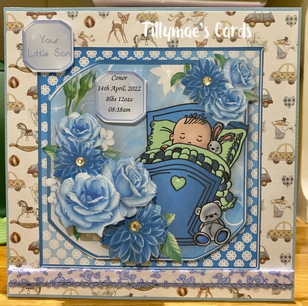 Sleepy Baby Boy - Decoupage Card Mini Kit by Suzanne Kavanagh