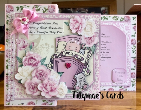 Sleepy Baby Girl - Decoupage Card Mini Kit by Suzanne Kavanagh