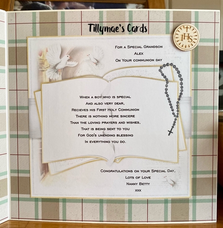 Boy Confirmation open Book Mini Kit  by Suzanne Kavanagh