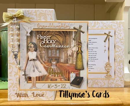 Confirmation / Communion Girl Decoupage Card Mini Kit 7x7 by Suzanne Kavanagh