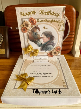 Young Girl and Her Best Friend (7x7 inch square card kit) by Suzanne Kavanagh