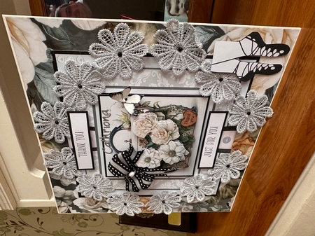 Black and White Peony Handbag by Suzanne Kavanagh
