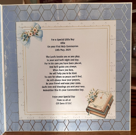 7x7 Boys first communion choice of four mini kit by Suzanne Kavanagh