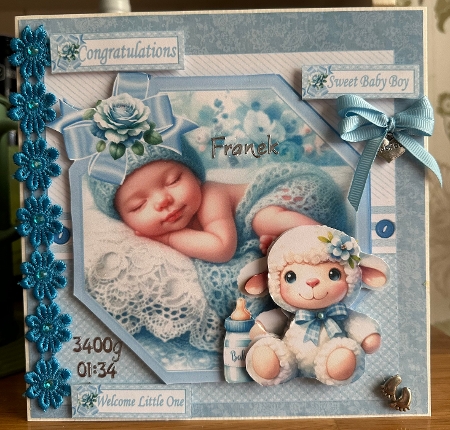 7x7 Sweet baby boy choice of four mini kit by Suzanne Kavanagh