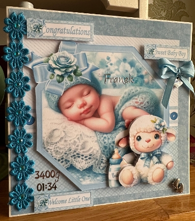 7x7 Sweet baby boy choice of four mini kit by Suzanne Kavanagh