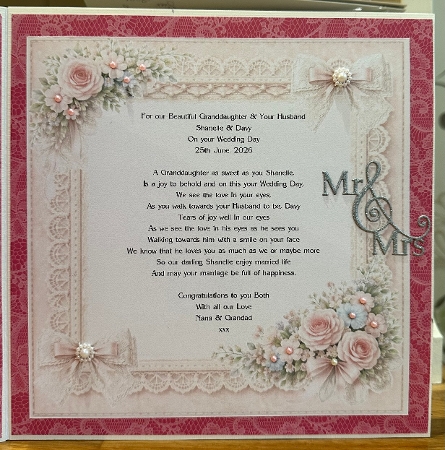 Romantic Wedding Couple Card Kit – Bride & Groom with Pastel Roses – Elegant Love & Cherish Printable by Suzanne Kavanagh